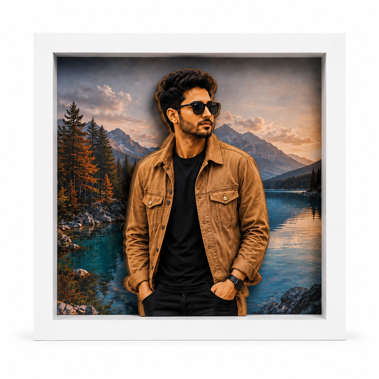 Stylish Boy 3D Photo Frame